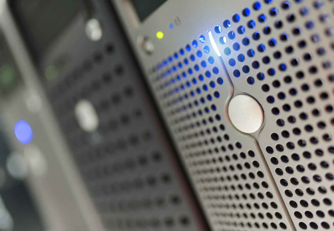 Close-up of enterprise server hardware representing IT infrastructure management